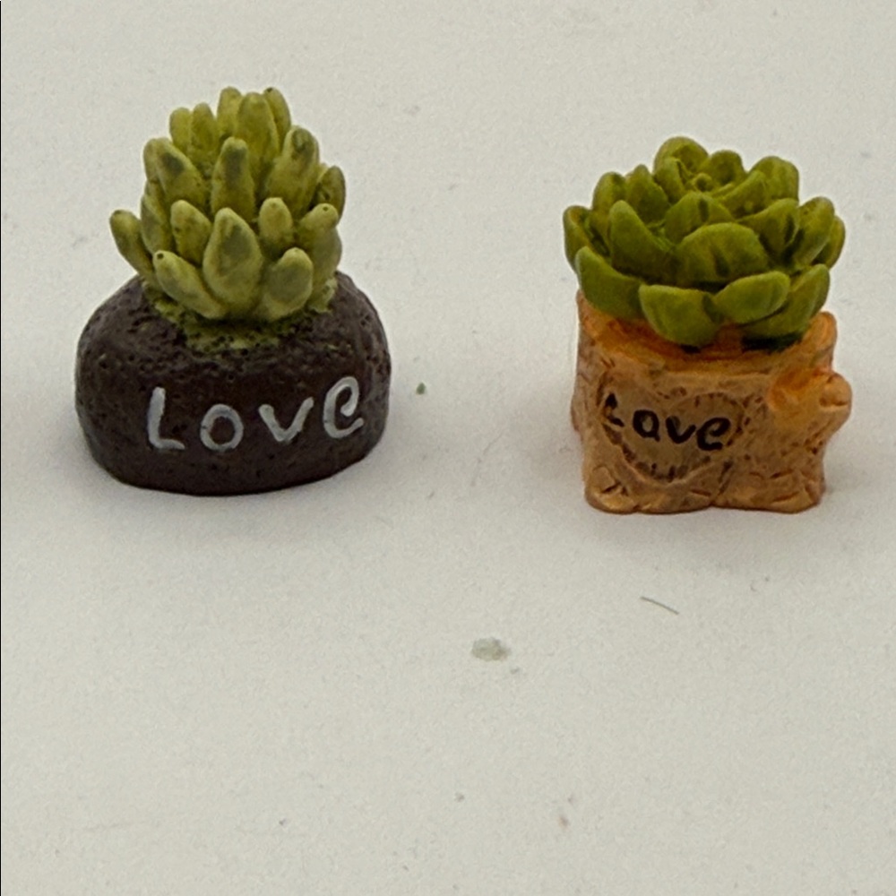 Miniature Succulent Planter Set - Green Accents - Picture 3 of 3